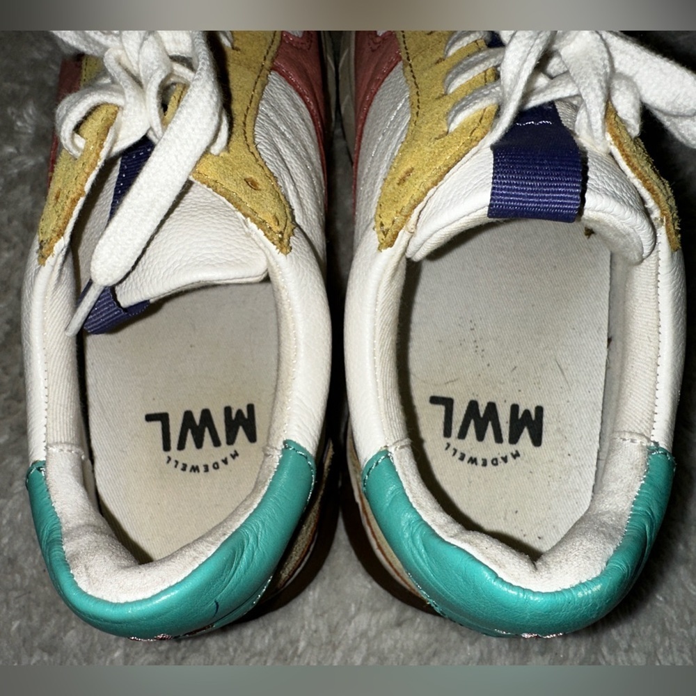 Madewell Kickoff Trainer Sneakers in Colorblock Leather Size 7 - Picture 10 of 12